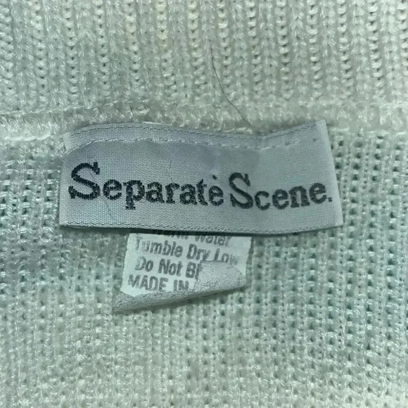 Separate Scene Vintage Women’s Cap Sleeve USA Made Casual Sweater Large - Picture 3 of 4